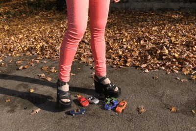 Platform Sandals On Toy Cars 2