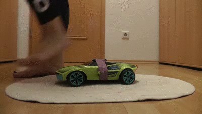 Sneakergirl – Green Toy Car Crush